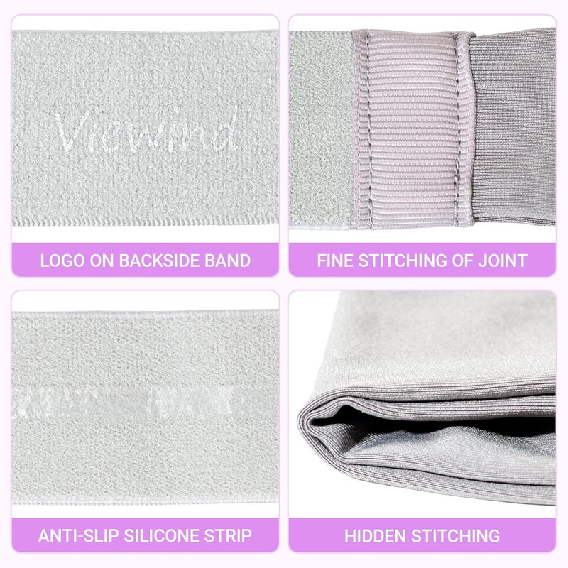 Viewind Sweat Absorb Headband for Men & Women, Athletic Headband for Running Yoga Workout, Wide Fashion Headband for Daily, 4" Width, Soft & Strechy, Non Slip Silione, 3 Colors in Pack - Image 3